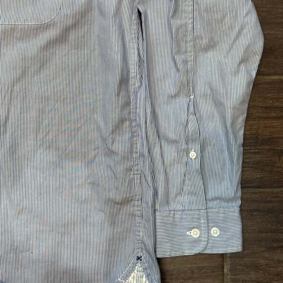 The Territory Ahead Men's Blue Striped Long Sleeve Button Up Shirt - Picture 2 of 7